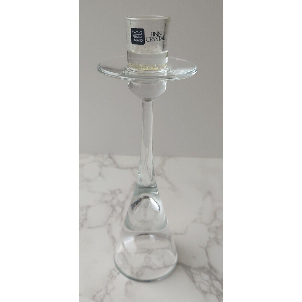 ARABIA FINLAND Heikki Orvola Nuutajärvi AURORA VTG 1980s Candle Holder 18.5cm